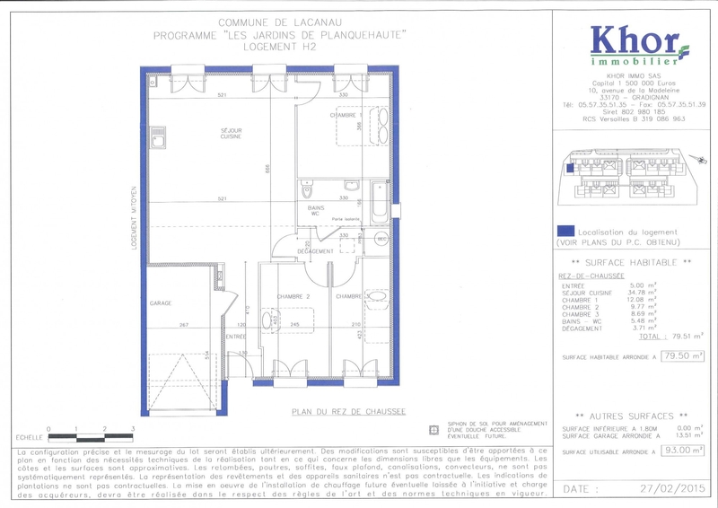 Vente Maison neuve centre ville à Lacanau-Médoc.